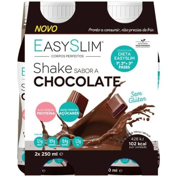Easyslim Shake Solução Oral Chocolate 250 ml 2 unidades 6263350.webp