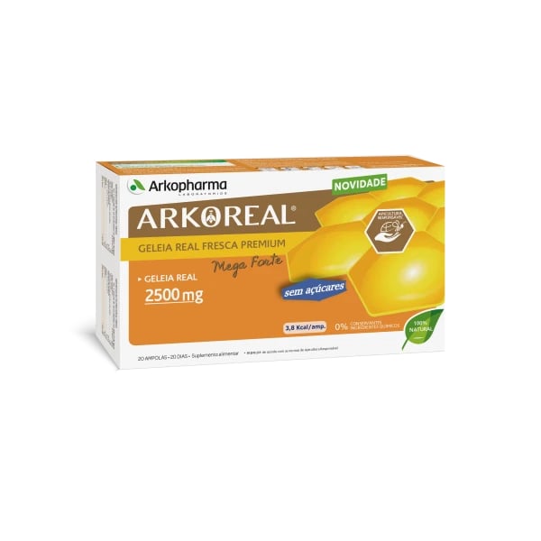 Arkoreal Geleia Real Bio 2500 mg 20 Ampolas 6757054.webp