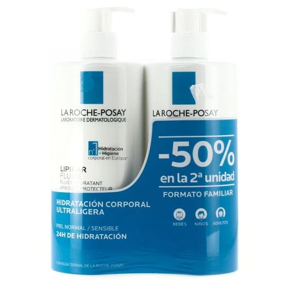 La Roche-Posay Lipikar Duo Fluido apaziguante e protetor 2 x 750 ml com Desconto de 50% na 2ª Embalagem 7122143.webp