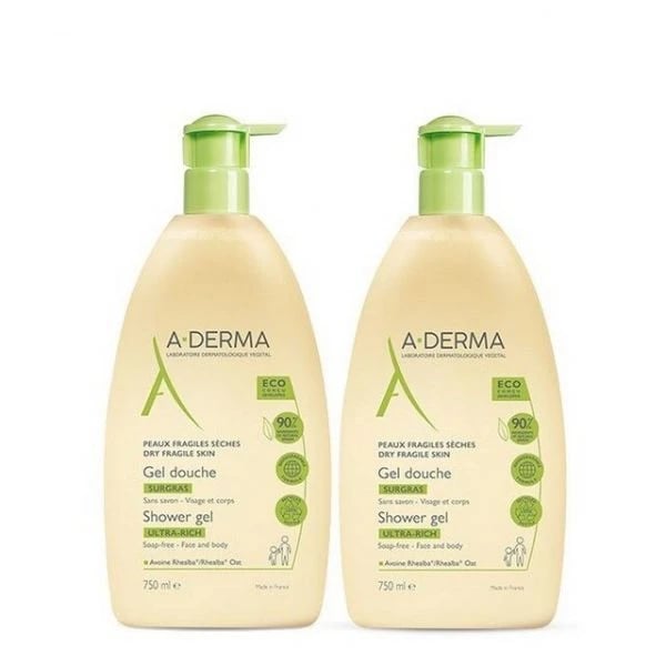 A-Derma Gel de banho Ultra-Rico 750 ml 2 unidades Preço Especial 7239459.webp