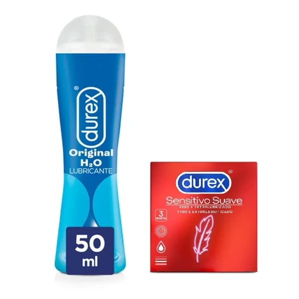 Durex Lubrificante Original 50 ml Oferta Preservativos Sensitive Suave 3 unidades 7274696.webp