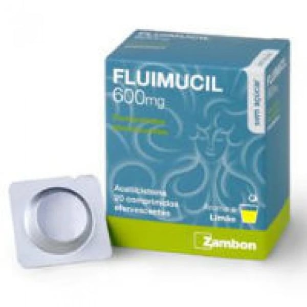 <mark>F</mark>luimucil 600 mg 20 Comprimidos Efervescentes