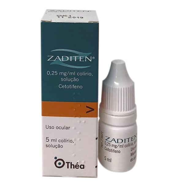 Zaditen 0,25 mg/ml Solução Colírio 5 ml