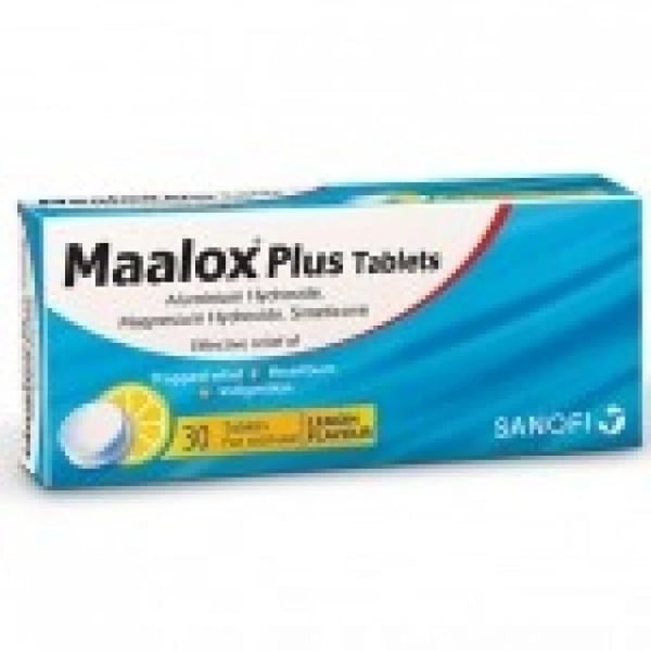 Maalox Plus 200/200/26,25 mg x 40 Comprimidos Mastigáveis