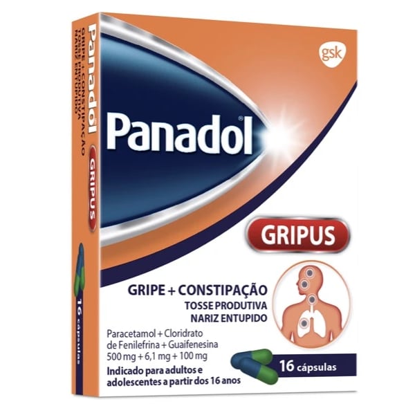 Panadol Gripus 500/6,1/100 mg x 16 Cápsulas