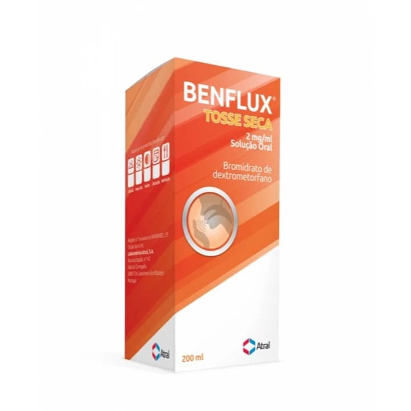 Benflux Tosse Seca, 2 mg/ml x 1 Solução Oral 200 ml