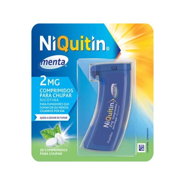 Niquitin Menta 2 mg Recipiente Multidose 20 Comprimidos Chupar