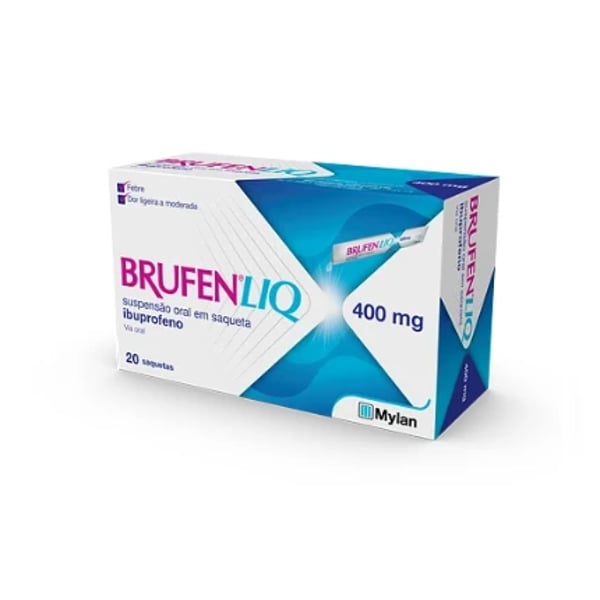 Brufen Liq Suspensão oral 400 mg/10 ml 20 Saquetas 10 ml