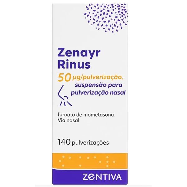 Zenayr Rinus , 50 µg/dose Frasco nebulizador 140 dose Susp pulv nasal