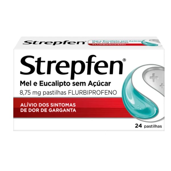 Strepfen Mel e Eucalipto sem açúcar, 8.75 mg Blister 24 Unidade(s) Past