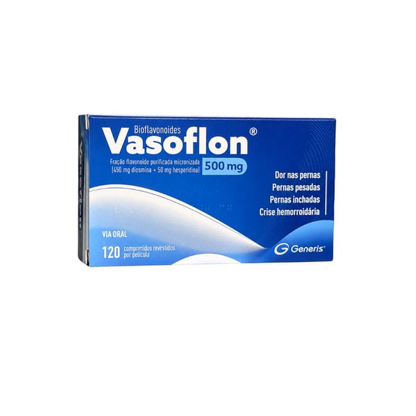 Bioflavonóides Vasoflon , 500 mg Blister 120 Unidades Comprimido revestido pelicula