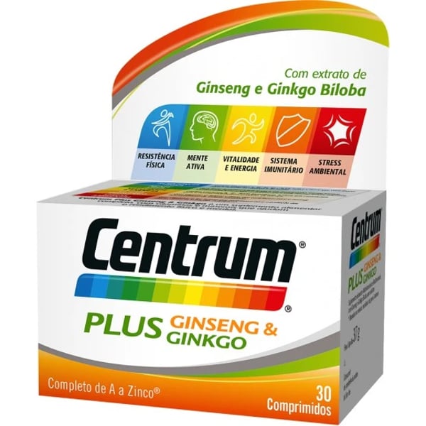 Centrum Plus Ginseng Ginkgo 30 Comprimidos
