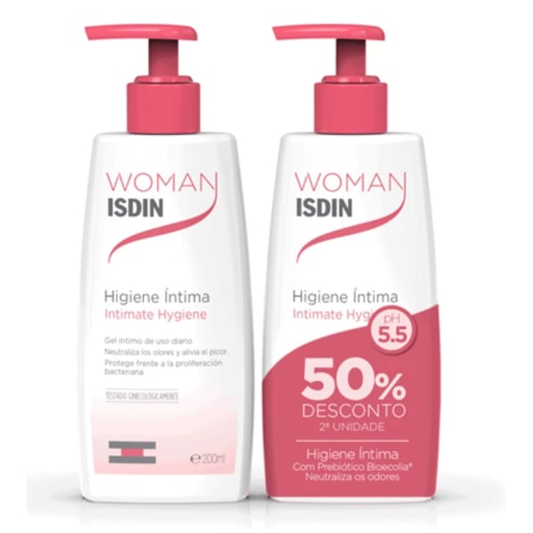 Isdin Woman Isdin Duo Gel Higiene Íntima 2 x 200 ml com Desconto na 2ª Embalagem