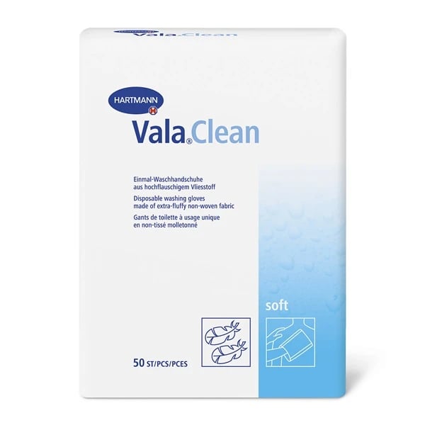Valaclean Soft Luva Banho 50 unidades