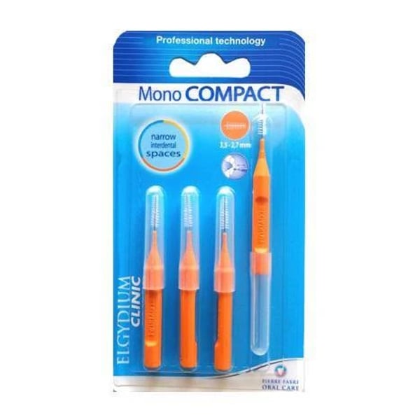Elgydium Clinic Escovilhão Mono Compact Laranja 4 unidades