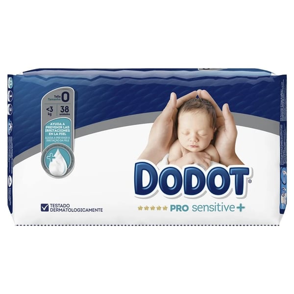 Dodot Pro Sensitive+ Fralda Tamanho 0 38 unidades