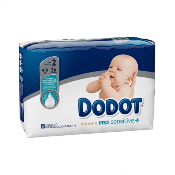 Dodot Pro-Sensitive+ Fraldas Tamanho 2 4-8 kg 36 unidades