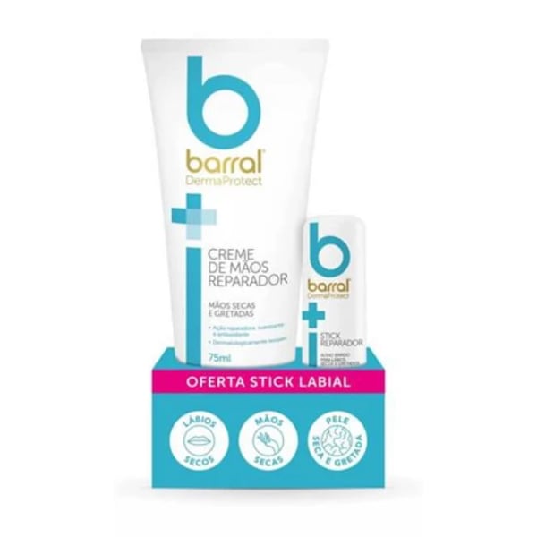 Barral DermaProtect Creme Maos 75+Stick Reparador 4,8G