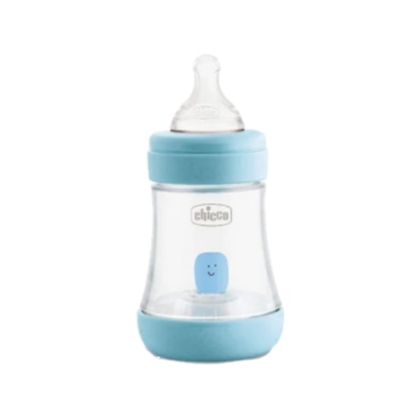ChiccoBib20211200040 Perfect5 Azul 150 ml Slow Silicone