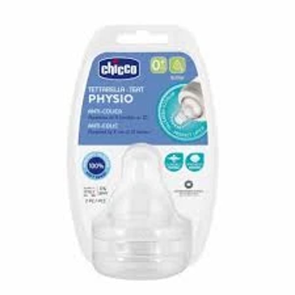 Chicco 20311000000 Tetina Perfect5 Silicone 0M+  Fluxo Lento X2