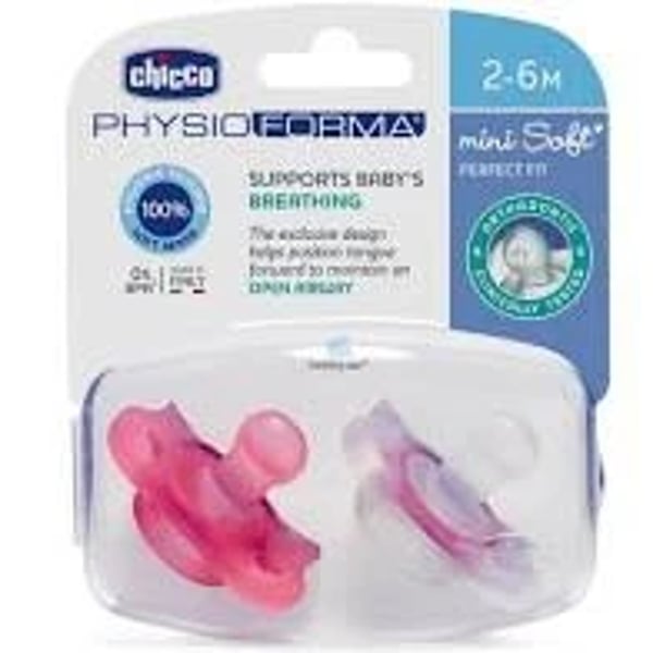 Chicco 73231110000 Chupeta PhysioForma Mini Soft 2-6M Girl X2