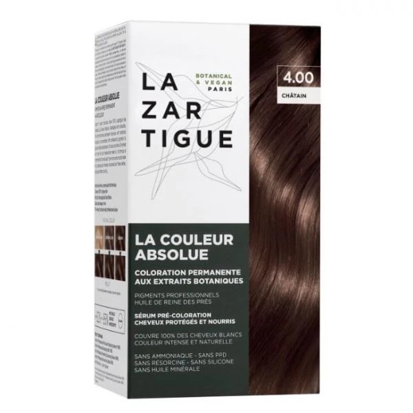 Lazartigue Coloração Permanente 4.00 Castanho