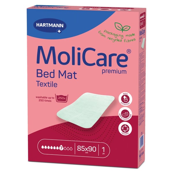 Molicare Bed Mat Textile Resguardo Premium 7 gotas 85 cm x 90 cm
