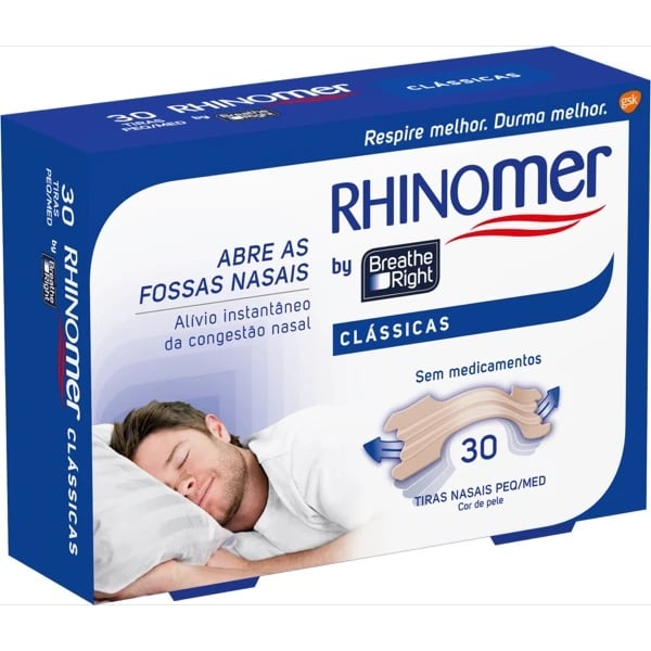 Breathe Right Penso Nasal Pequeno Médio 30 unidades