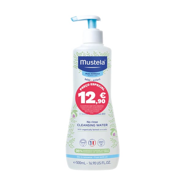 Mustela Bebé Água de Limpeza 500 ml com Preço especial