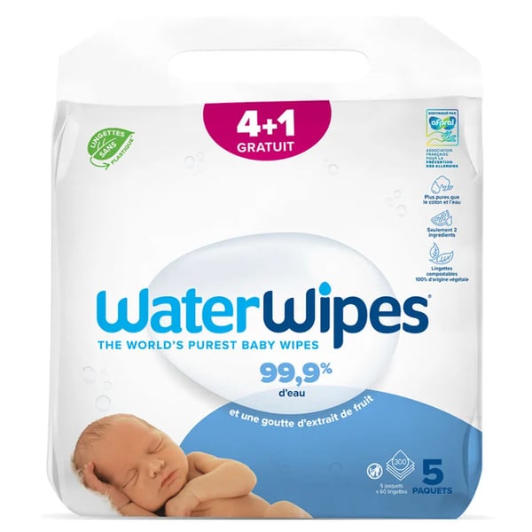Waterwipes Toalhit Biodeg Bebe 60X4 + 1 emb 60 OFERTA