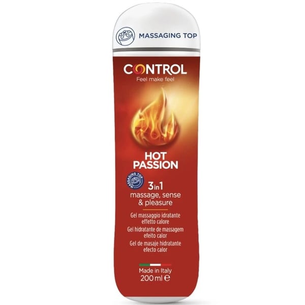 Control Gel Massagem Hot Passion 3 em 1 200mL