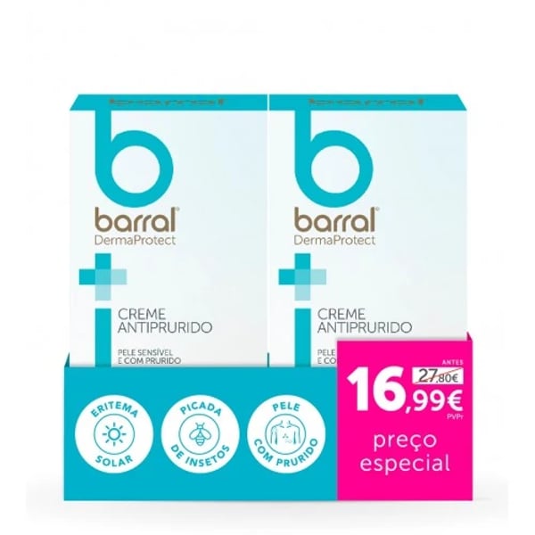 Barral DermaProtect Creme Anti-Prurido 100 ml 2 unidades Preço especial