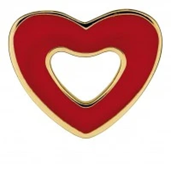 Biojoux Brincos Coração Vermelho 14GP 8 mm BJT715