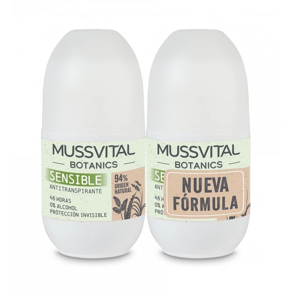 Mussvital Botanics Desodorizante Sensible 24 horas 75 ml 2 unidades