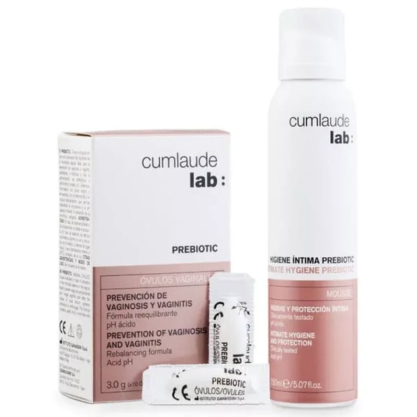 Cumlaude Prebiotic Óvulos Vaginais 10 unidades oferta Higiene Íntima Prebiotic Mousse 50 ml