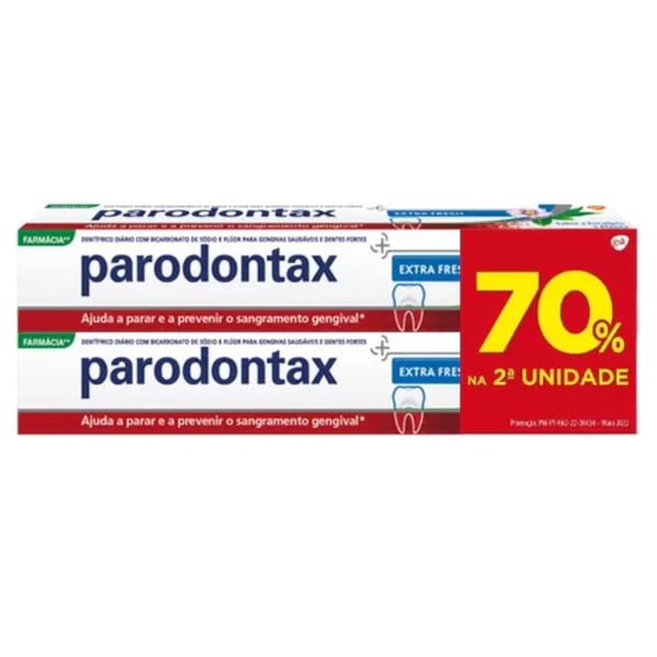 Parodontax Extra Fresh Pasta Dentífrica 75 ml 2 unidades Preço Especial