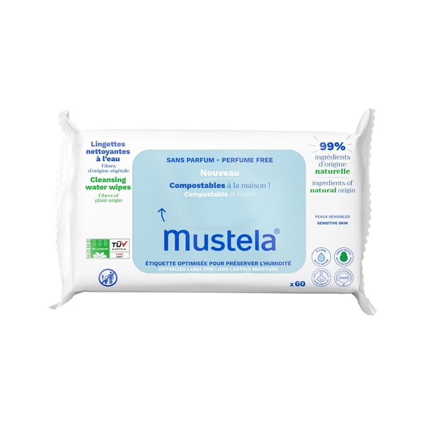 Mustela Toalhetes Limpeza Sem Perfume 60 unidades