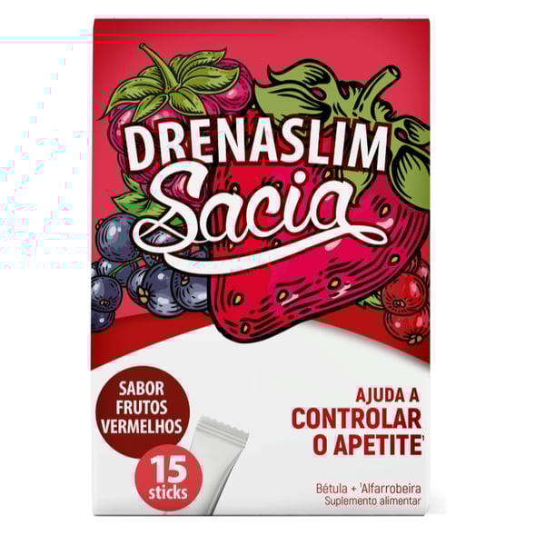Drenaslim Sacia Sticks Frut Vermelh X15
