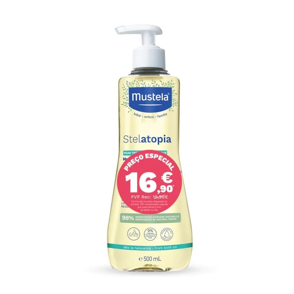 Mustela Bebe Stelatopia Óleo Banho 500 ml Preço Especial