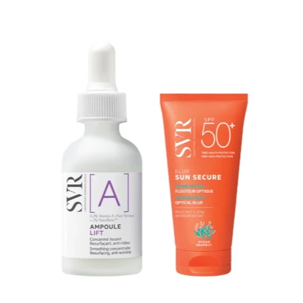 SVR Coffret ABC Ampoule A + Oferta Sun Secure Blur sem perfume SPF50+ 15 ml