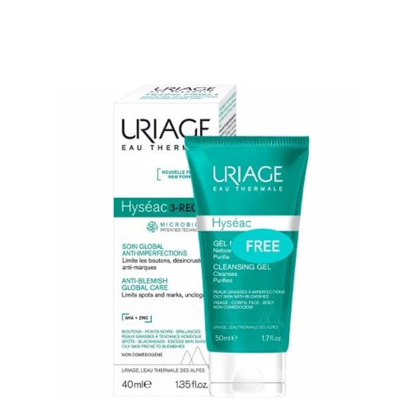 Uriage Hyseac 3-Regul+ 40 ml oferta Gel Limpeza 50 ml