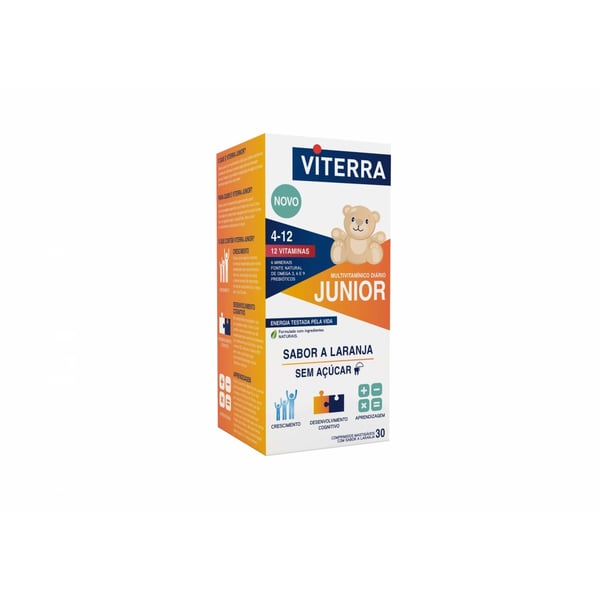 Viterra Júnior x 30 Comprimidos Mastigáveis Sabor Laranja
