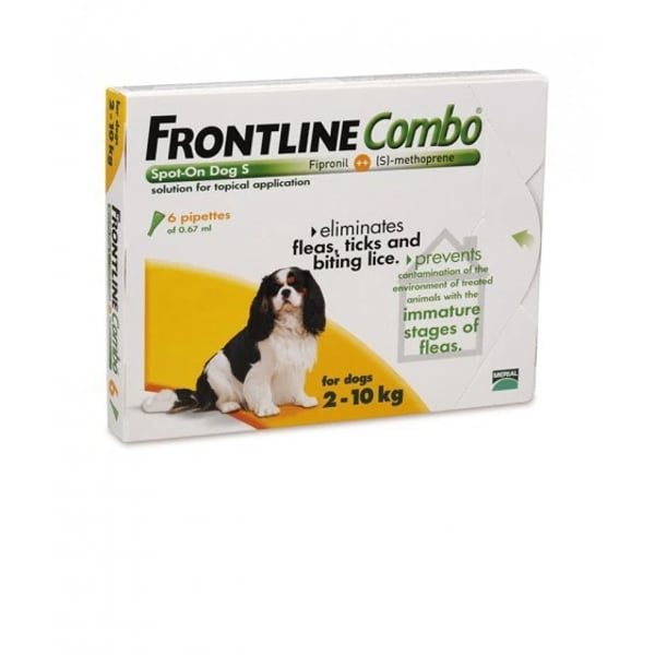<mark>F</mark>ronline Combo Solução Unção Cão 2-10 kg 0,67 ml VET x 3 