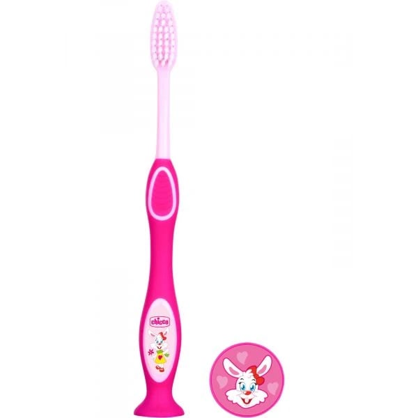Chicco 9079100000 Escova Dentição Leite Rosa 3-6 Anos