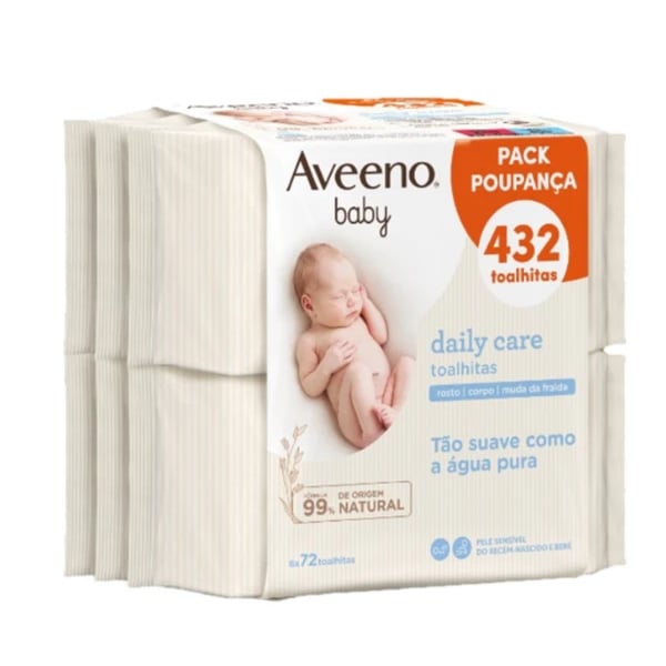 Aveeno Baby Toalh Limp X72 X6 Pack Poup