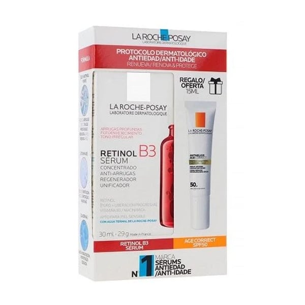 La Roche-Posay Coffret Retinol B3 Sérum 30 ml oferta Anthelios Age Correct SPF50 15 ml