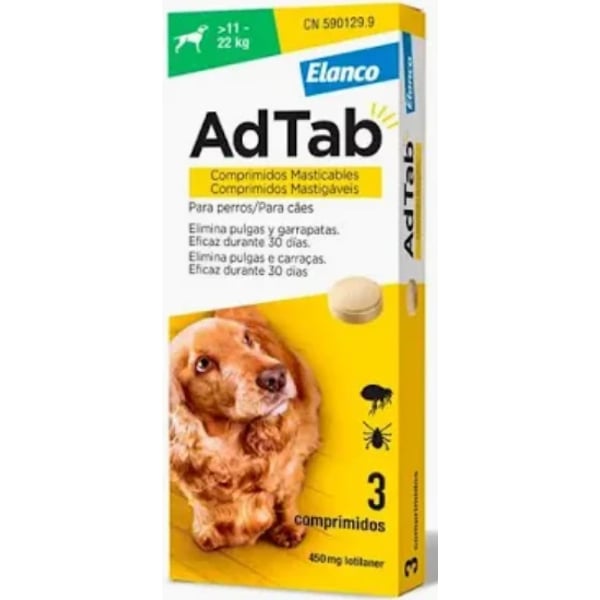 AdTab Comp 450Mg X3 Cão >11-22Kg
