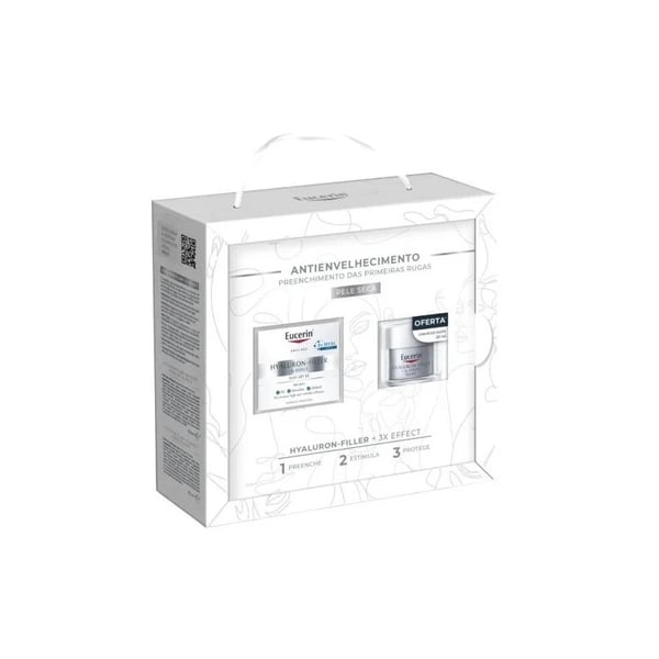 Eucerin Coffret Hyaluron-Filler Creme Dia SPF15 50 ml oferta Creme Noite 20 ml