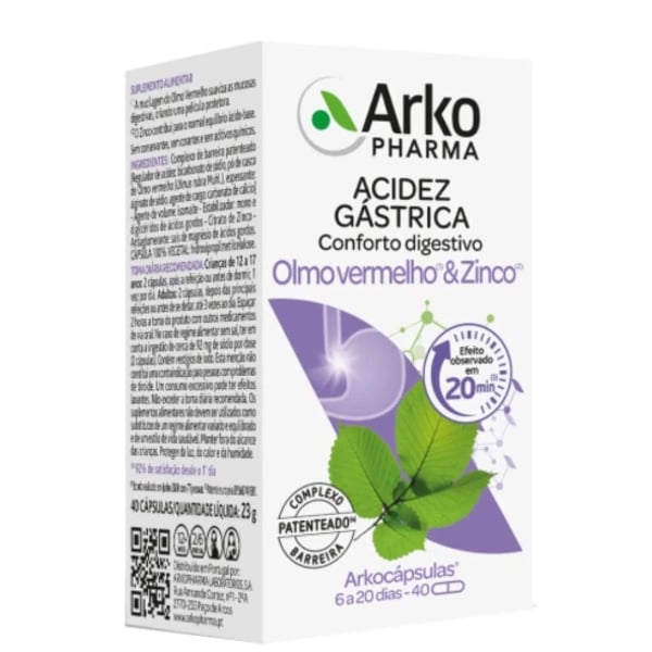 Arkocapsulas Olmo Verm & Zinco CapsX40