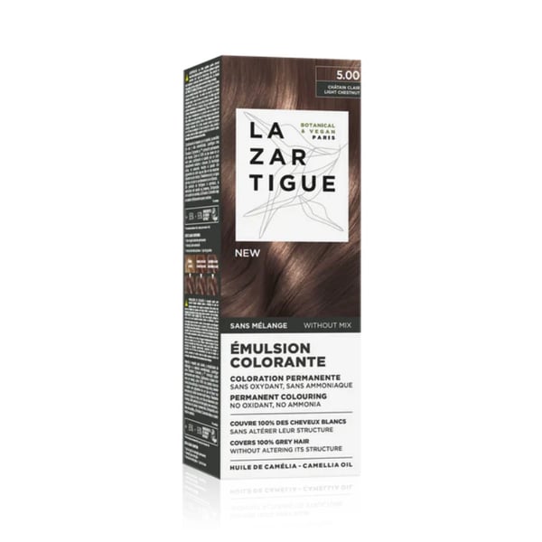 Lazartigue Emulsão Color 5.00 Castanho Claro 60Ml
